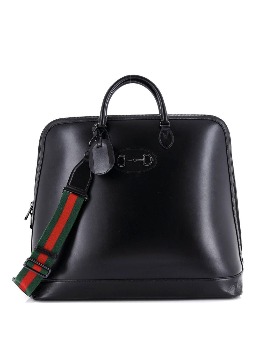 Gucci Horsebit Web Duffle Bag Leather #210319G19B